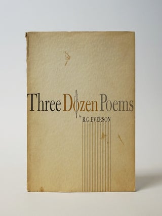 Item #11471 Three Dozen Poems. R. G. Everson