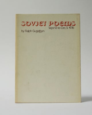 Item #11488 Soviet Poems. Sept. 13 to Oct. 5, 1976. RALPH GUSTAFSON