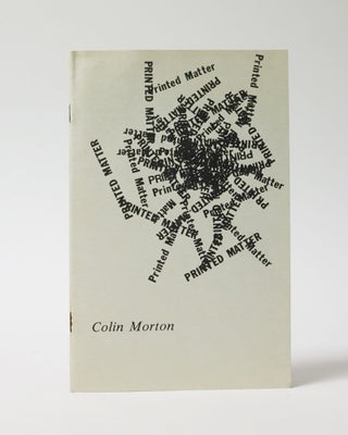 Item #11512 Printed Matter. Collin Morton