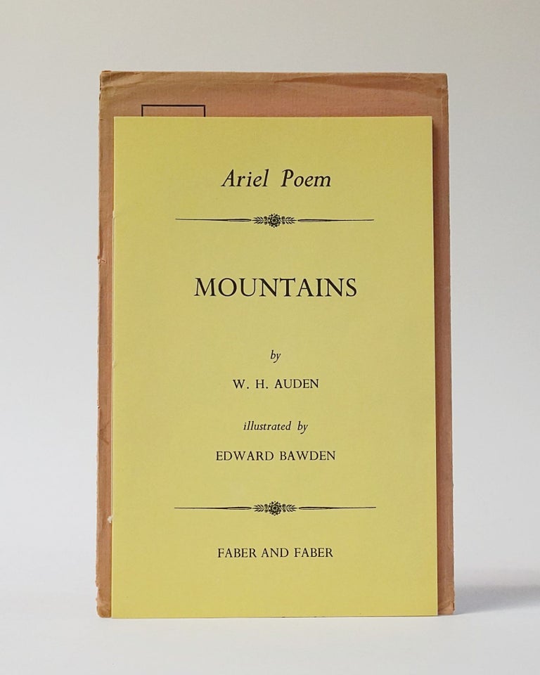 Item #11559 Mountains: An Ariel Poem. W. H. Auden.