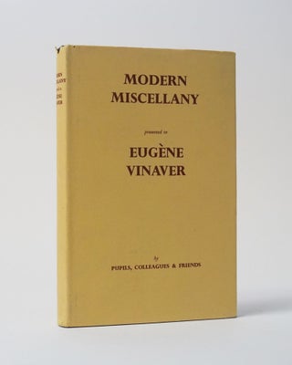 Item #11590 Modern Miscellany Presented to Eugene Vinaver. Colleagues Pupils, Friends, F. E....
