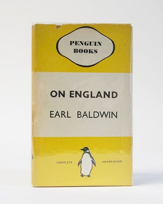 Item #11695 On England. Earl Baldwin