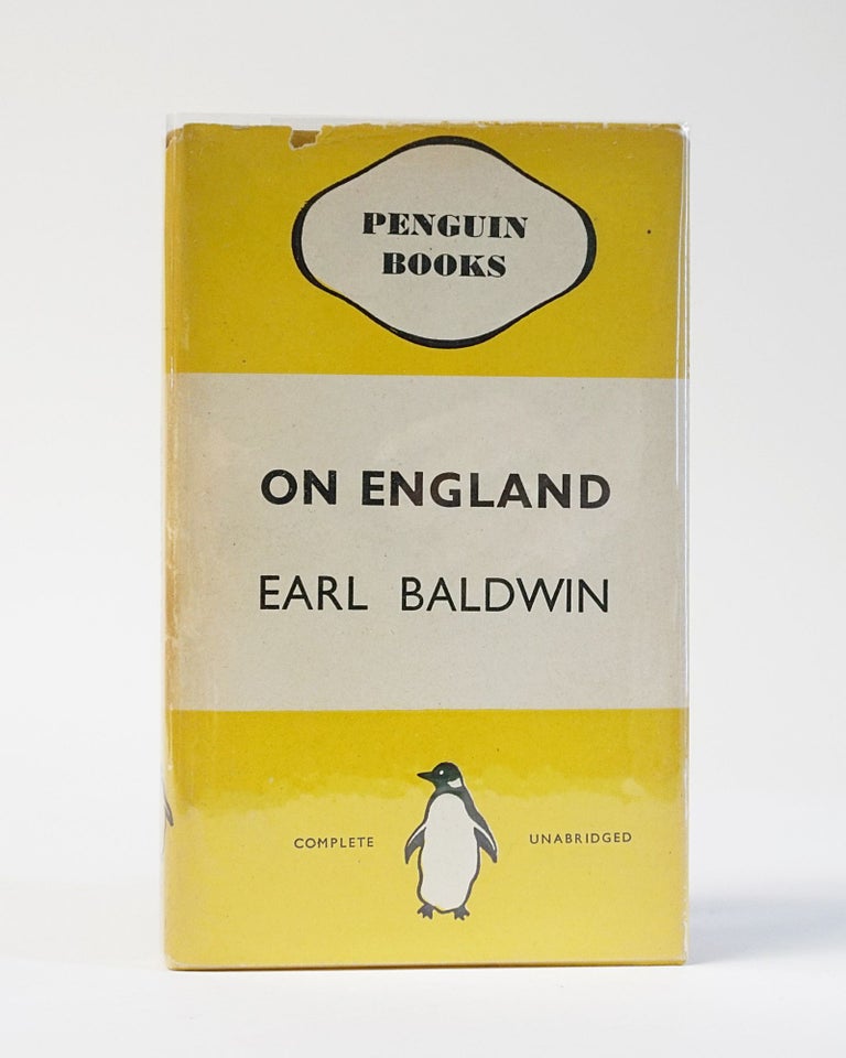 Item #11695 On England. Earl Baldwin.