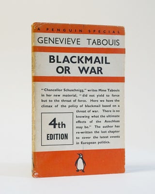 Item #11700 Blackmail or War. Genevieve Tabouis