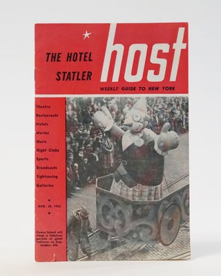 Item #11821 The Metropolitan Host. Weekly Guide to New York. Vol. 38, No. 9, August 30, 1952....