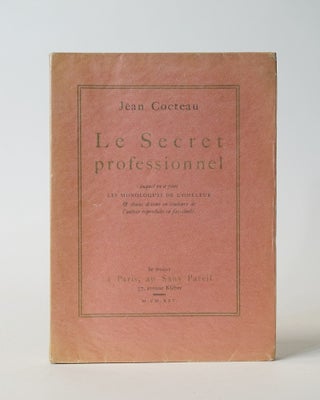 Item #12190 Le Secret Professionnel. Jean Cocteau