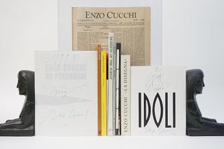 Item #12528 10 by Cucchi. Collection of 10 Books, all Signed or Inscribed by Enzo Cucchi. Enzo...