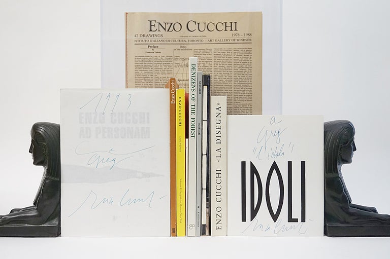 Item #12528 10 by Cucchi. Collection of 10 Books, all Signed or Inscribed by Enzo Cucchi. Enzo Cucchi.