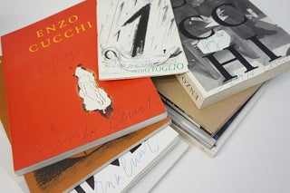 10 by Cucchi. Collection of 10 Books, all Signed or Inscribed by Enzo Cucchi