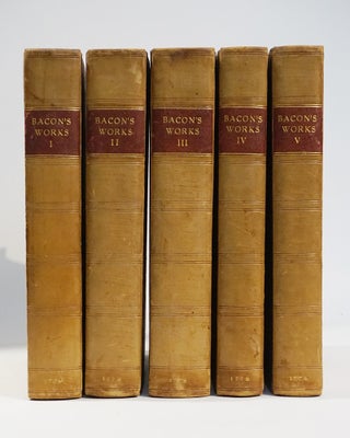 Item #42460 The Works. In Five Volumes. Sir Francis Bacon