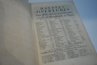 HANDEL'S OVERTURES FROM ALL HIS OPERAS AND ORATORIOS. Set for the Harpsicord or Organ