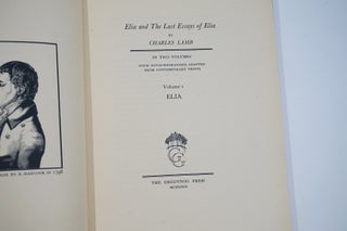 Elia and The Last Essays of Elia. In Two Volumes with Wood Engravings from Contemporary Prints