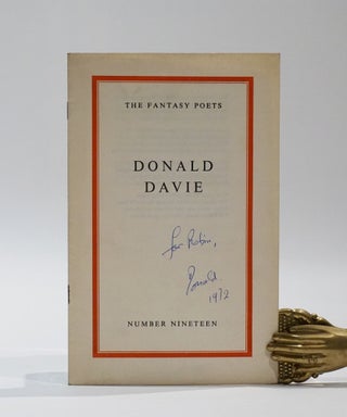 Item #44435 The Fantasy Poets Donald Davie ( Number Nineteen). Donald Davie