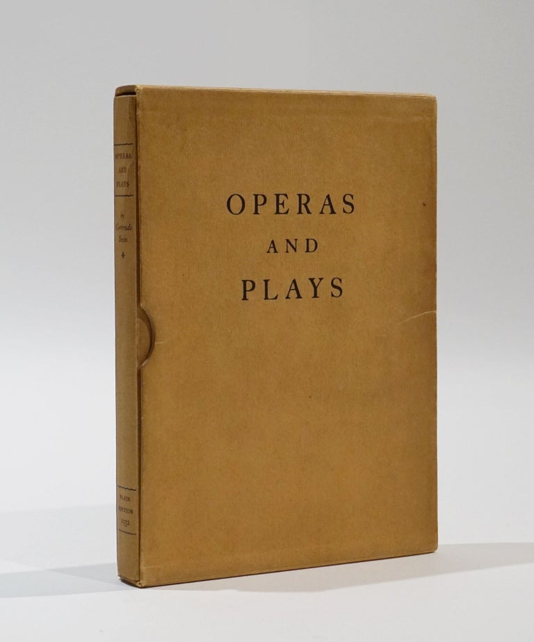 Item #44446 Operas and Plays. Gertrude Stein.