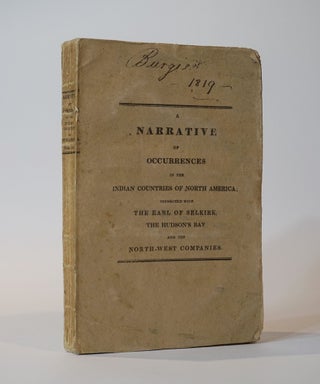 Item #44503 A Narrative of Occurrences in the Indian Countries of North America, since the...