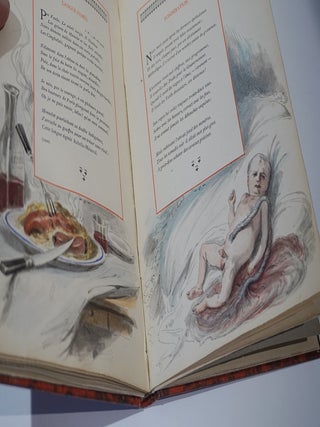 Item #44846 Les Sonnets du docteur. Enriched with 43 original watercolors by Emile Delphes...