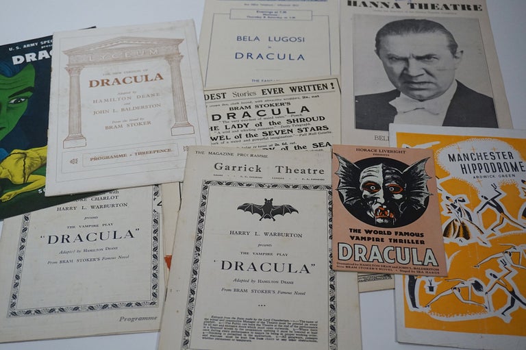 Item #44886 Dracula. 25 Dracula Programmes and Playbills. Bela Lugosi, Harrison Ainsworth.