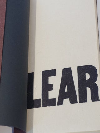 Item #45217 Lear. Excerpts from King Lear By William Shakespeare. Stephen Dwoskin, William...