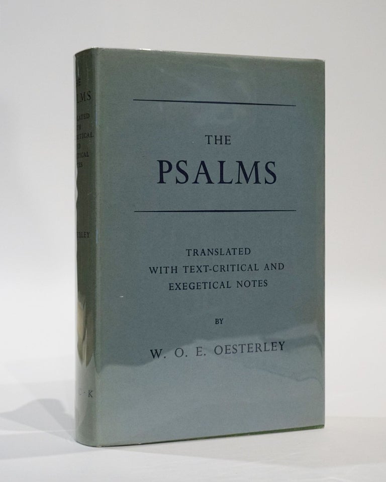 Item #45236 The Psalms. W. O. E. Oesterley.