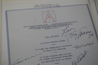96th Annual General Assembly of the Royal Canadian Academy of the Arts. (With multiple artist's signatures and an original drawing by Arthur Horsfall)