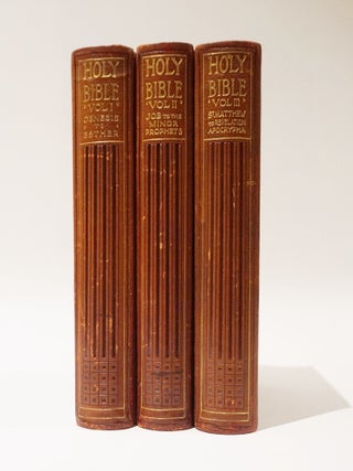 The Holy Bible. Containing the Old & New Testament & The Apocrypha. (3 Volumes in Full Leather)