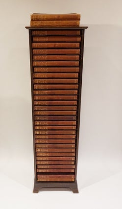 Item #47445 The Encyclopedia Britannica. Eleventh Edition. With the Vertical Mahogany Bookcase