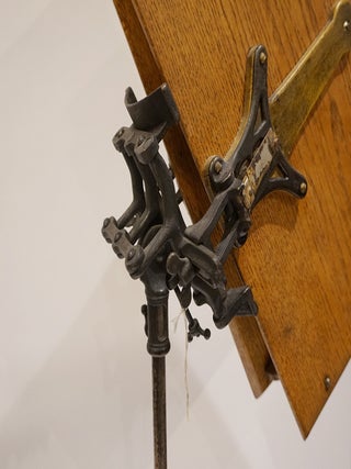Antique Victorian Cast Iron Oak Music / Book Lectern Stand