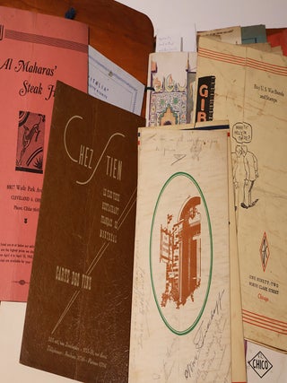 The New York Restaurant Explorers Club. Large Collection of mainly New York Restaurant Menus from 1941. (83 Pieces)