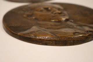 Grolier Club. Complete Author Series Medals. All Five Bronze Medals of the Literature Series: Hawthorne, Lowell, Poe, Longfellow and Emerson, 1892-1911
