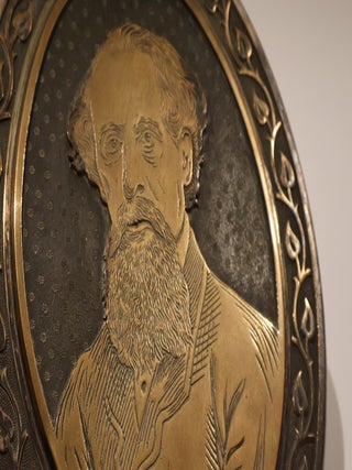 Item #47656 Charles Dickens . Solid Bronze Plaque. Charles Dickens