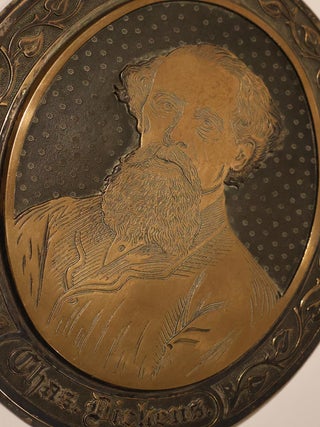 Charles Dickens . Solid Bronze Plaque