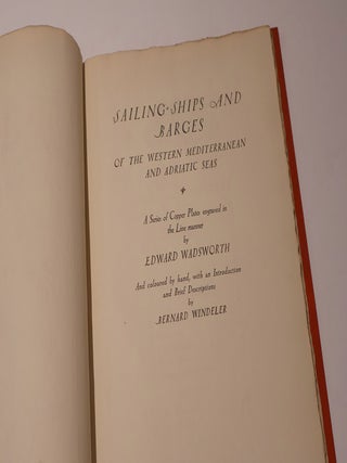 Item #48230 Sailing-Ships and Barges of the Western Mediterranean and Adriatic Seas. A Series of...
