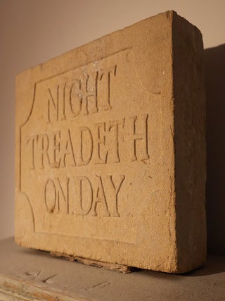 NIGHT TREADETH ON DAY (Eric Gill Ketton Stone Carving)
