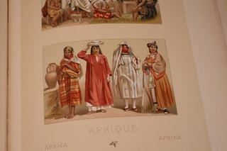 Le Costume Historique. Cinq Cents Planches, trois cents en couleurs, or et argent. Deux cents en camaieu. Types principaux du vetement et de la parure rapproches de ceux de l'interieur de l'habitation dans tous les temps et chez tous les peuples, avec de nombreux details sur le mobilier, les arms, les objets usuels, les moyens de transport, etc.
