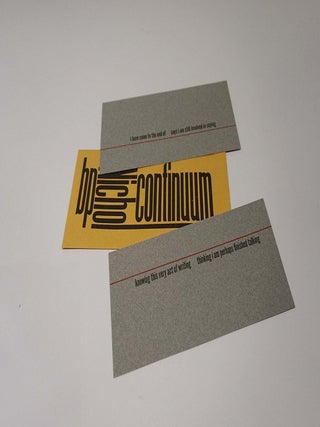Item #48728 Continuum. bpNichol