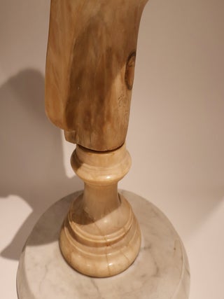 Carrara Marble Bust of Augustus Caesar - Italian Grand Tour Souvenir, c. 1890 .