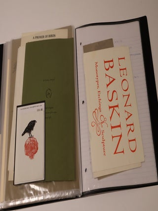 Leonard Baskin Ephemera Collection. 90 Pieces