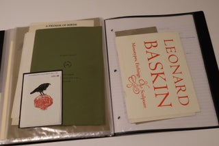 Leonard Baskin Ephemera Collection. 90 Pieces
