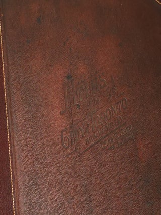 Item #49317 Atlas of the City of Toronto and Vicinity. From Special Survey Founded on Registered...