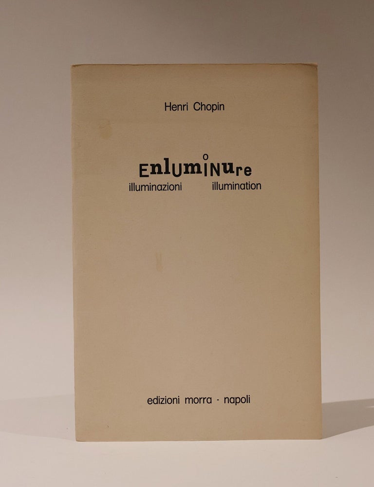 Item #49518 Enluminure: illuminazioni, illumination. Henri Chopin.