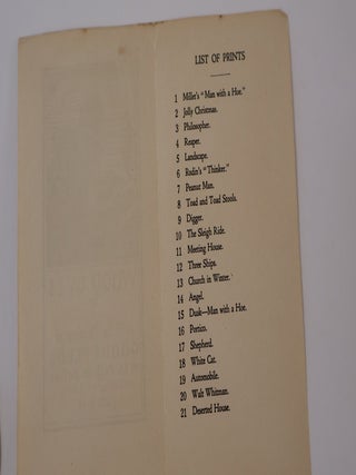 Wood Cuts by Julius J. Lankes will be shown at...