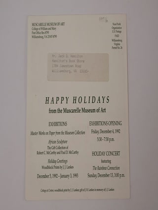 Christmas Greetings from Muscarelle Musem of Art