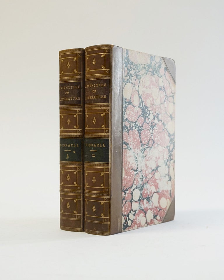 Item #5442 Amenities of LIterature, Consisting of Sketches and Characters of English Literature. A New Edition, edited by His Son, The Right Hon. B. Disraeli. In Two Volumes. Isaac Disraeli.