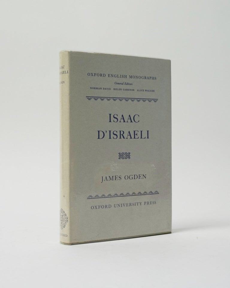 Item #5535 Isaac D'Israeli. Oxford English Monographs. James Ogden.