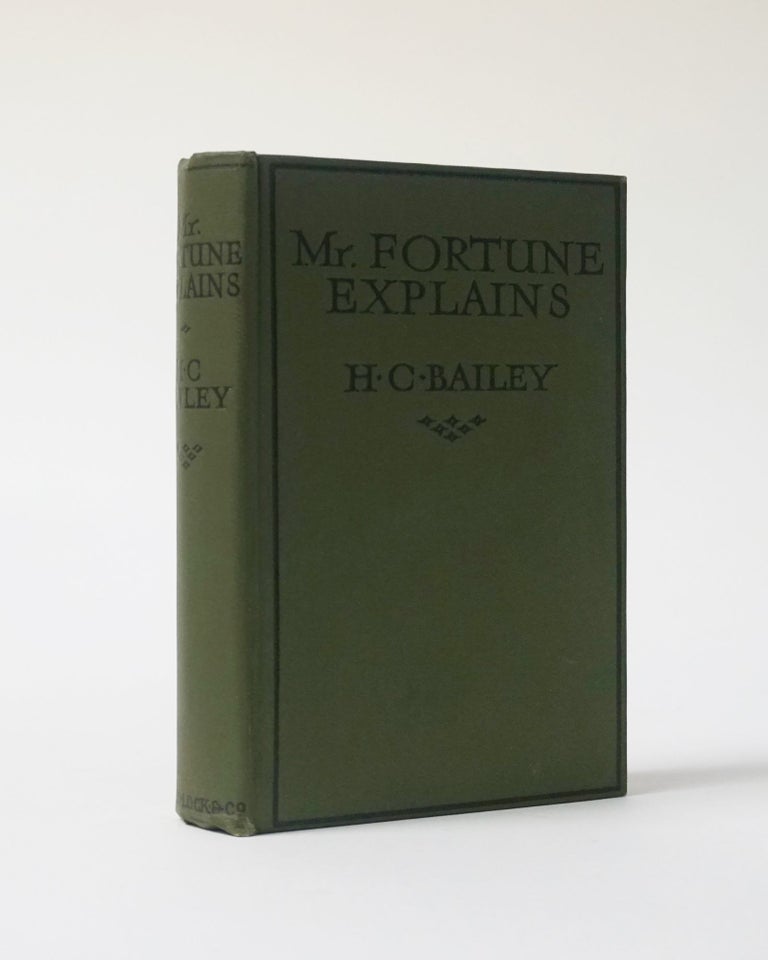 Item #6190 Mr. Fortune Explains. H. C. Bailey.