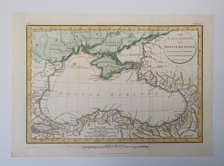 Item #6493 The Palus Maeotis and Pontus Euxinus. Map]. Jean-Jacques Barthelemy.