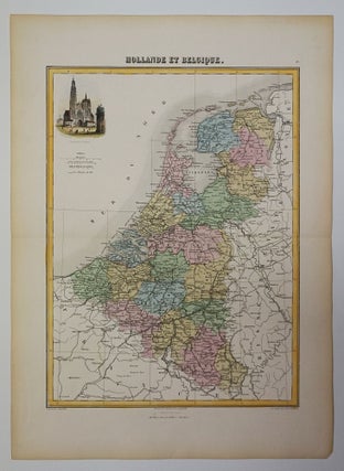 Item #6495 Hollande et Belgique. Map]. J. Migeon