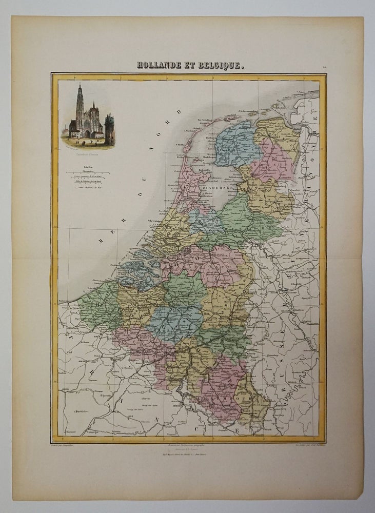Item #6495 Hollande et Belgique. Map]. J. Migeon.