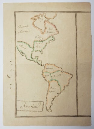 Item #6512 America. Manuscript Map] 1829