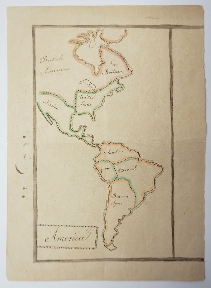 Item #6512 America. Manuscript Map] 1829.